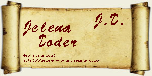 Jelena Doder vizit kartica